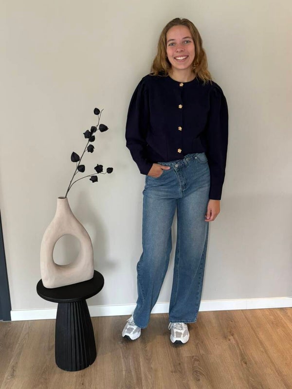 Scheve knoop jeans