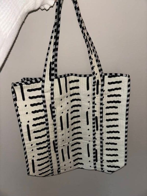 zwart witte shopper