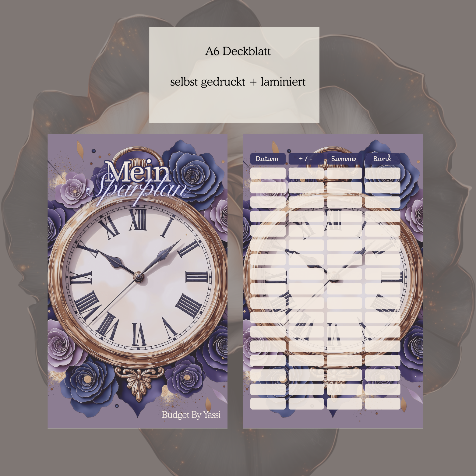 A6 Deckblatt Mein Sparplan