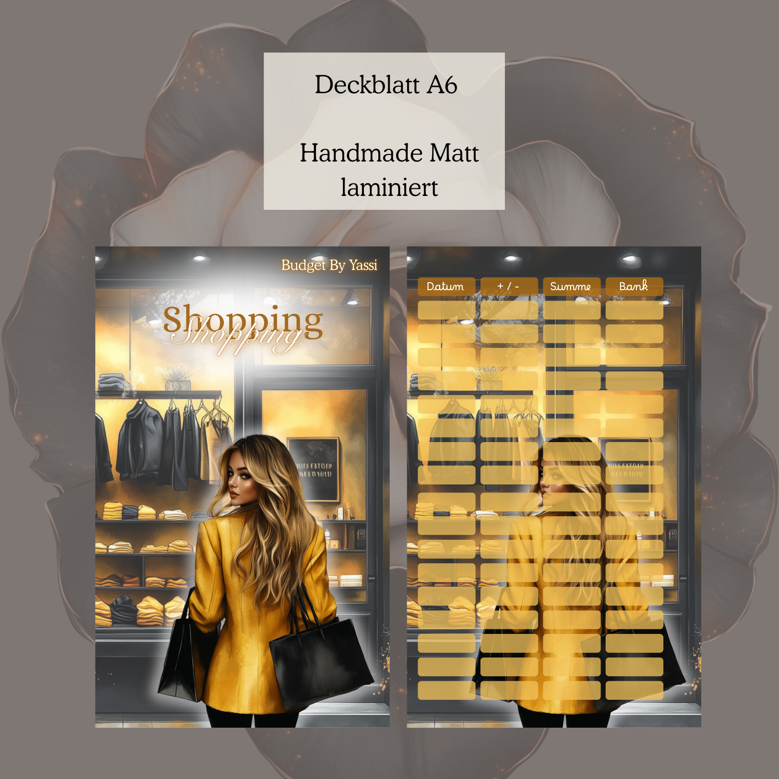 Deckblatt A6 Shopping