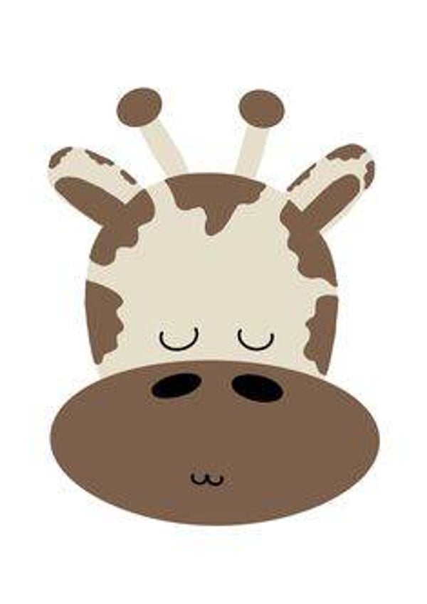 Giraffe Sleeping Print