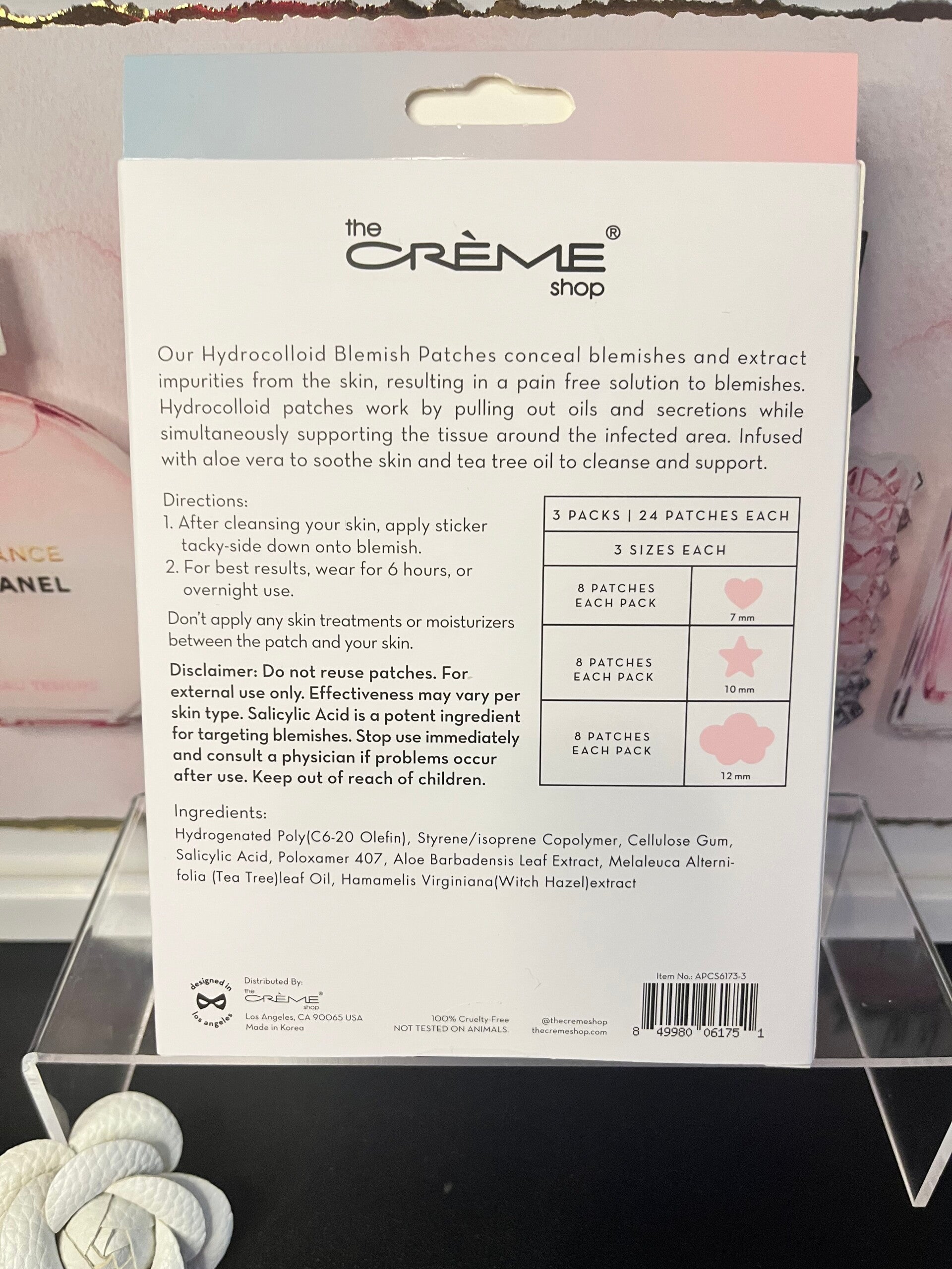 The CREME Cotton Candy acne patches .