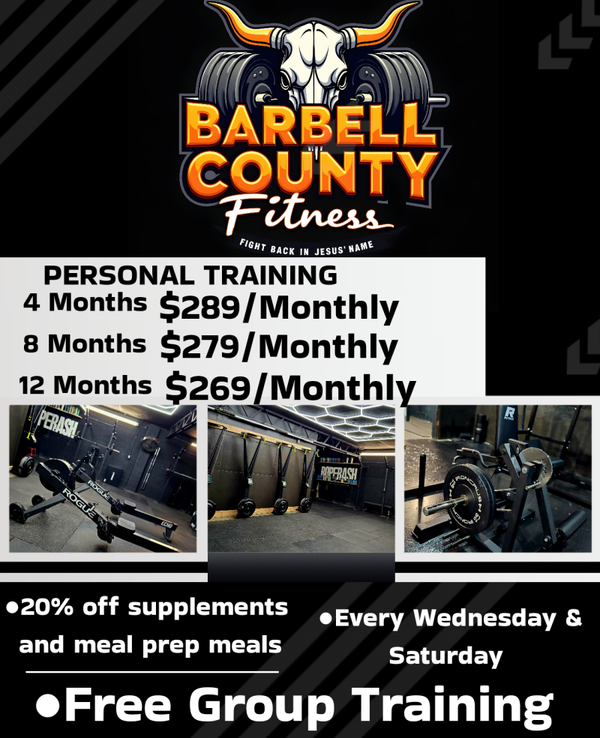 Personal training 4 month plan ($289)