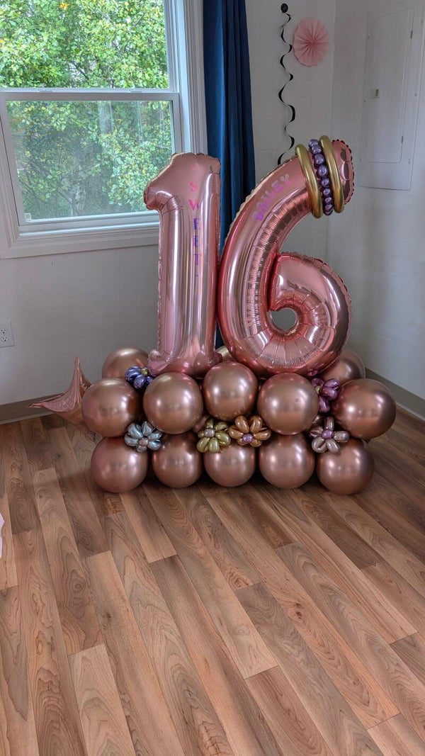 Number Balloon Bouquets