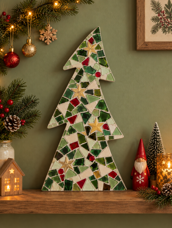Kerst decoratie "mozaïek"