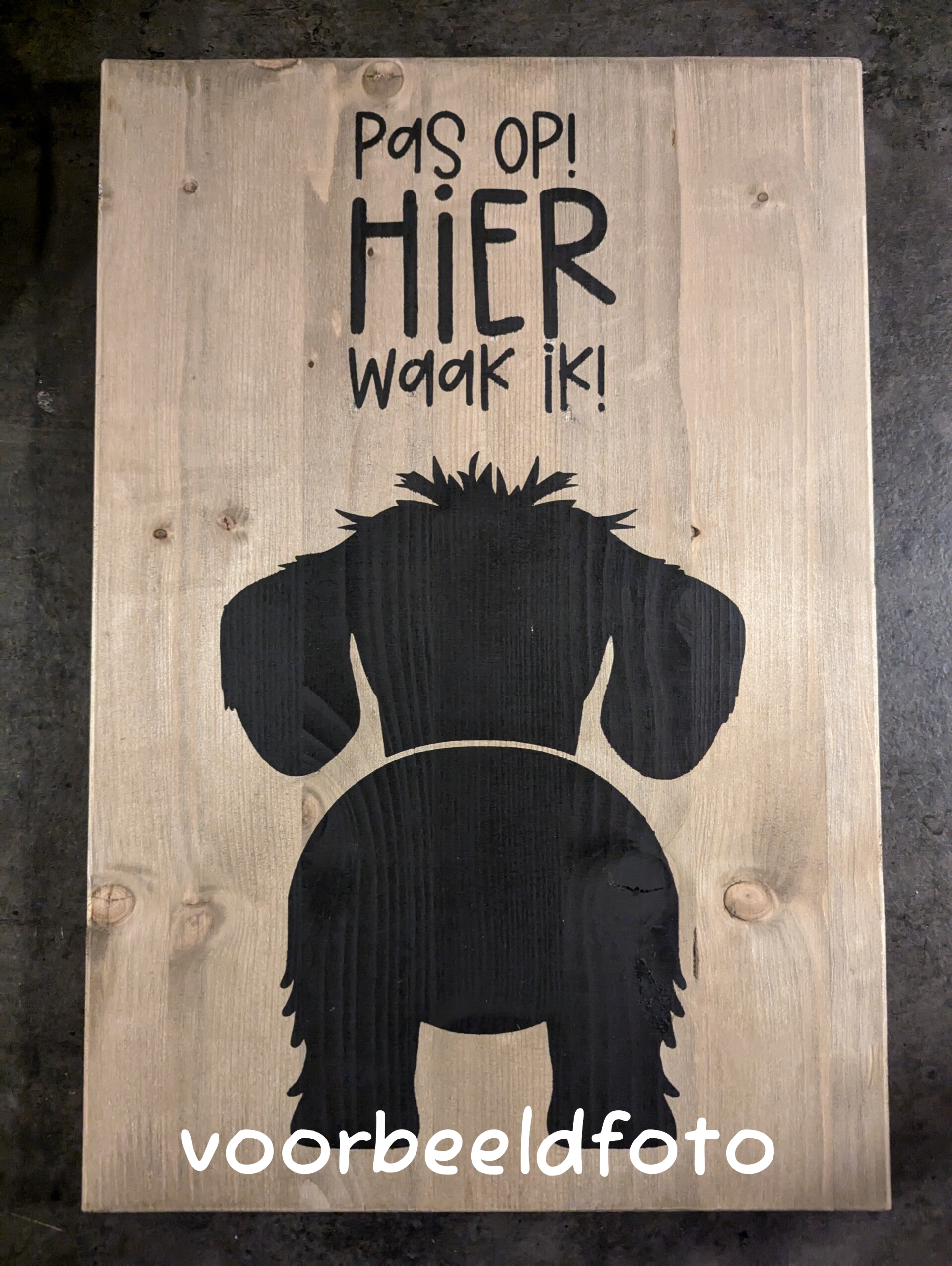 Custom made wandbord / riembord "groot"