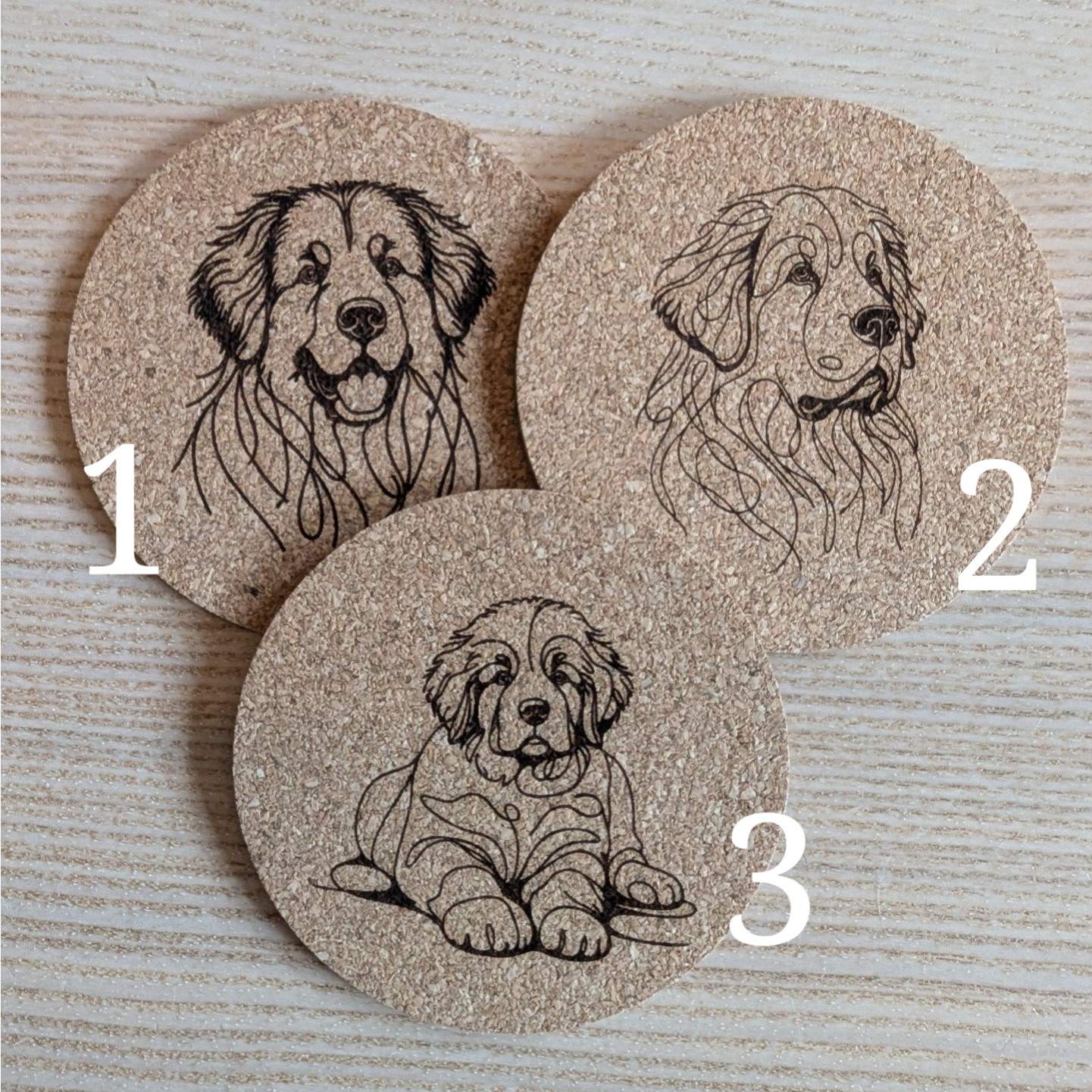 Onderzetters line-art "newfoundlander" per stuk