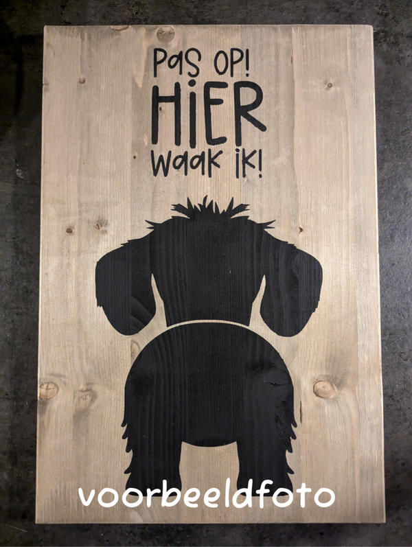 Custom made wandbord / riembord "groot"