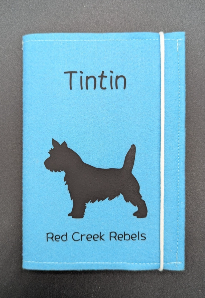 Paspoorthoesjes vilt luxe  "Cairn terriër" type 2