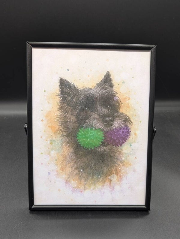 Lijst met aquarel van eigen foto
