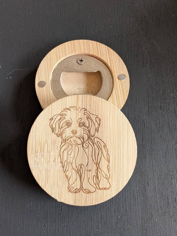 Flessenopener magnetisch  "Maltipoo"