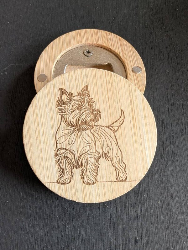 Flessenopener magnetisch  "Cairn terrier"