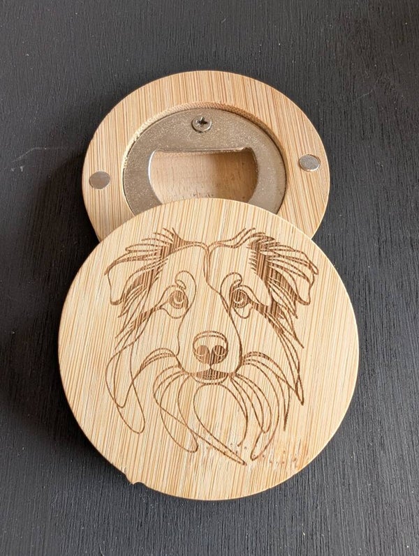 Flessenopener magnetisch  "Australian Shepherd"