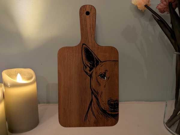 Borrelplank "Bull terriër"