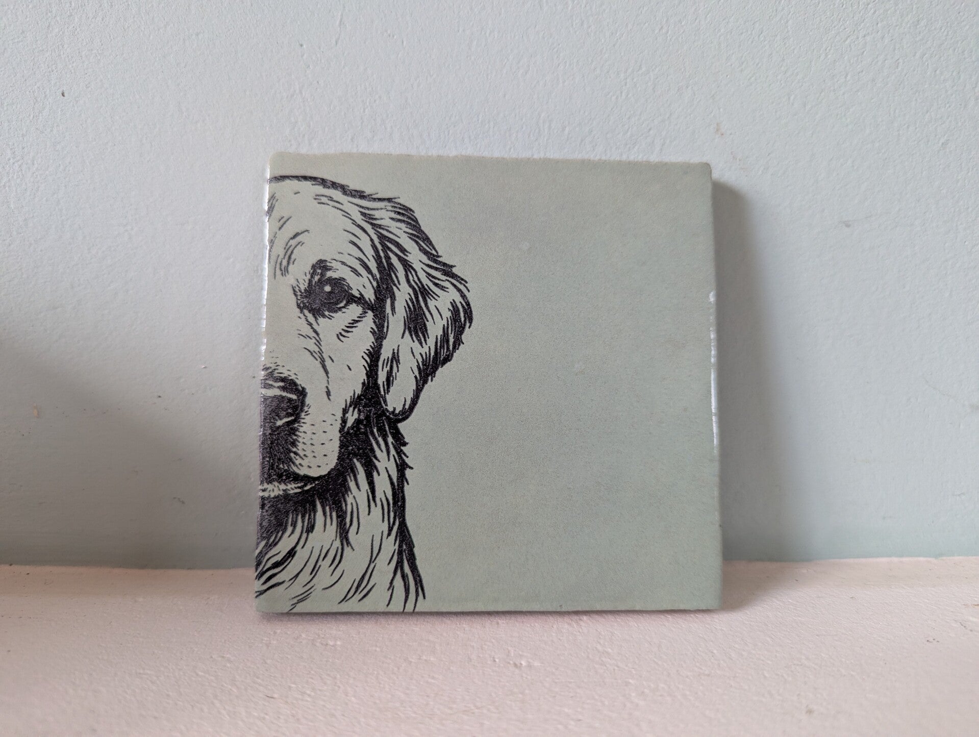 Tegeltje "golden retriever"