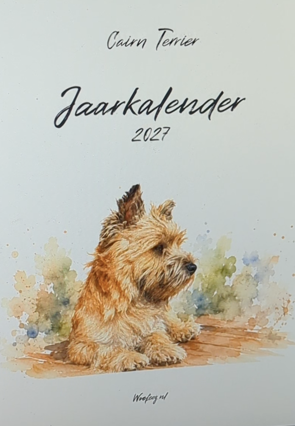 Jaarkalender 2027 "Cairn terrier" PRE-ORDER