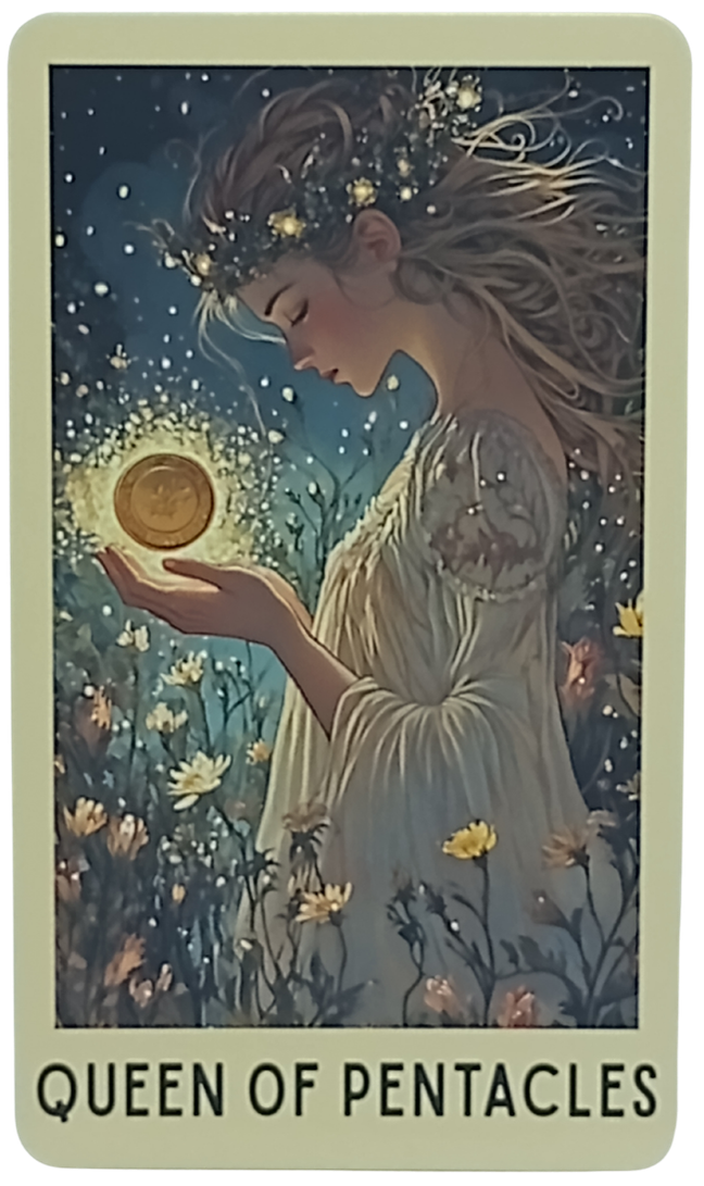 pen-13-queen-of-pentacles-tarot-card-meaning