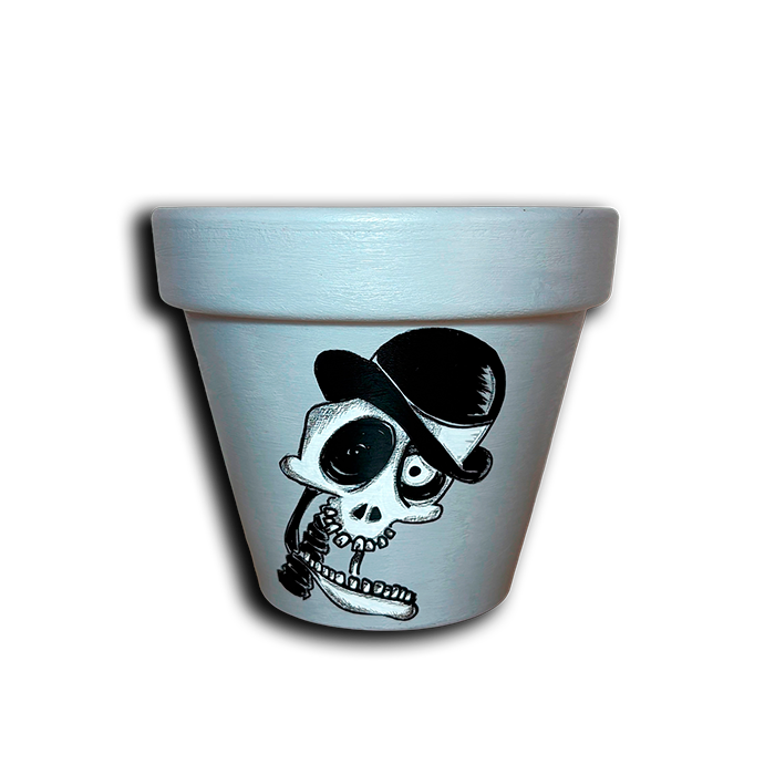 Maceta “Calavera con estilo”