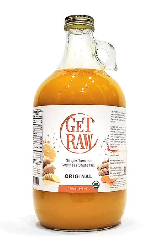 64 oz "GeT RAW" Ginger-Turmeric Wellness Shots