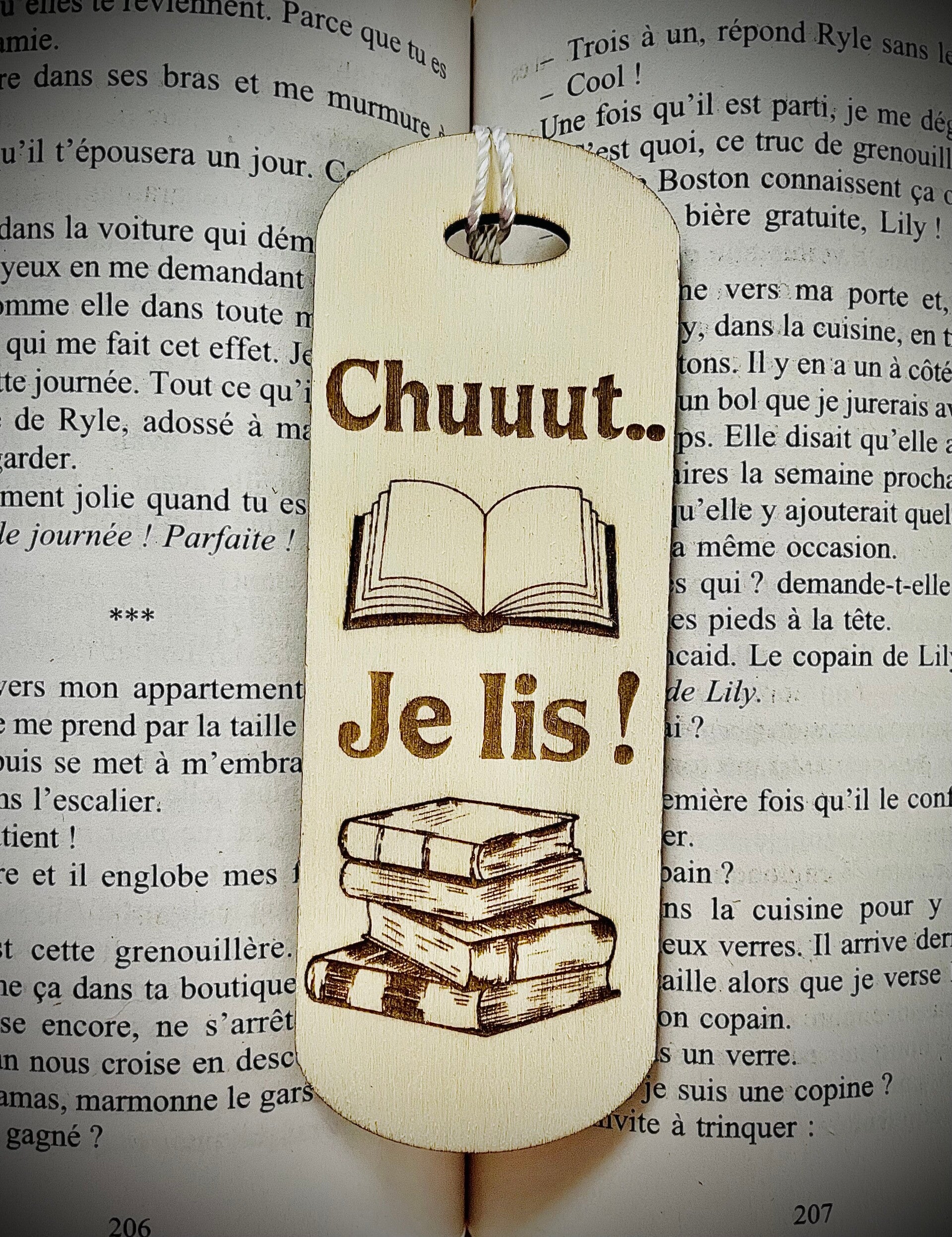 Marque-pages " chuuut… je lis ! "