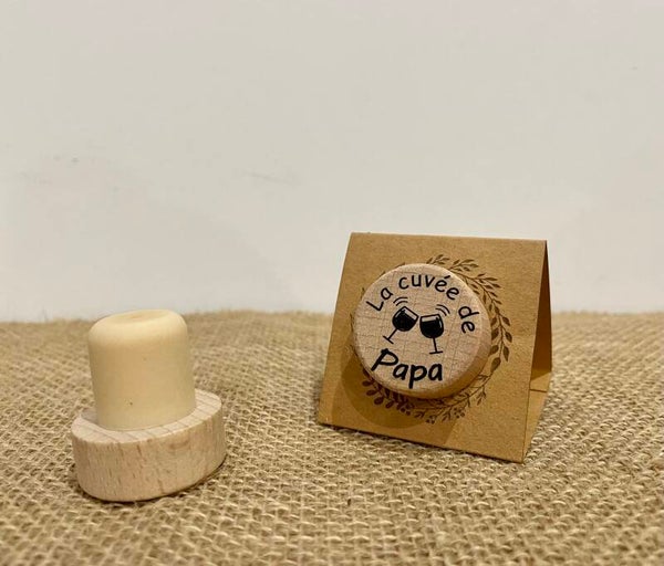 Bouchon de vin " La cuvée de papa "