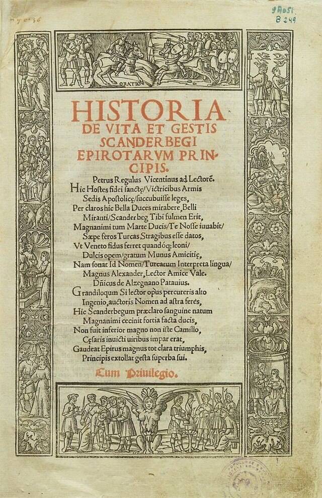 Historia de vita et gestis Scanderbegi Epirutarvm Principis