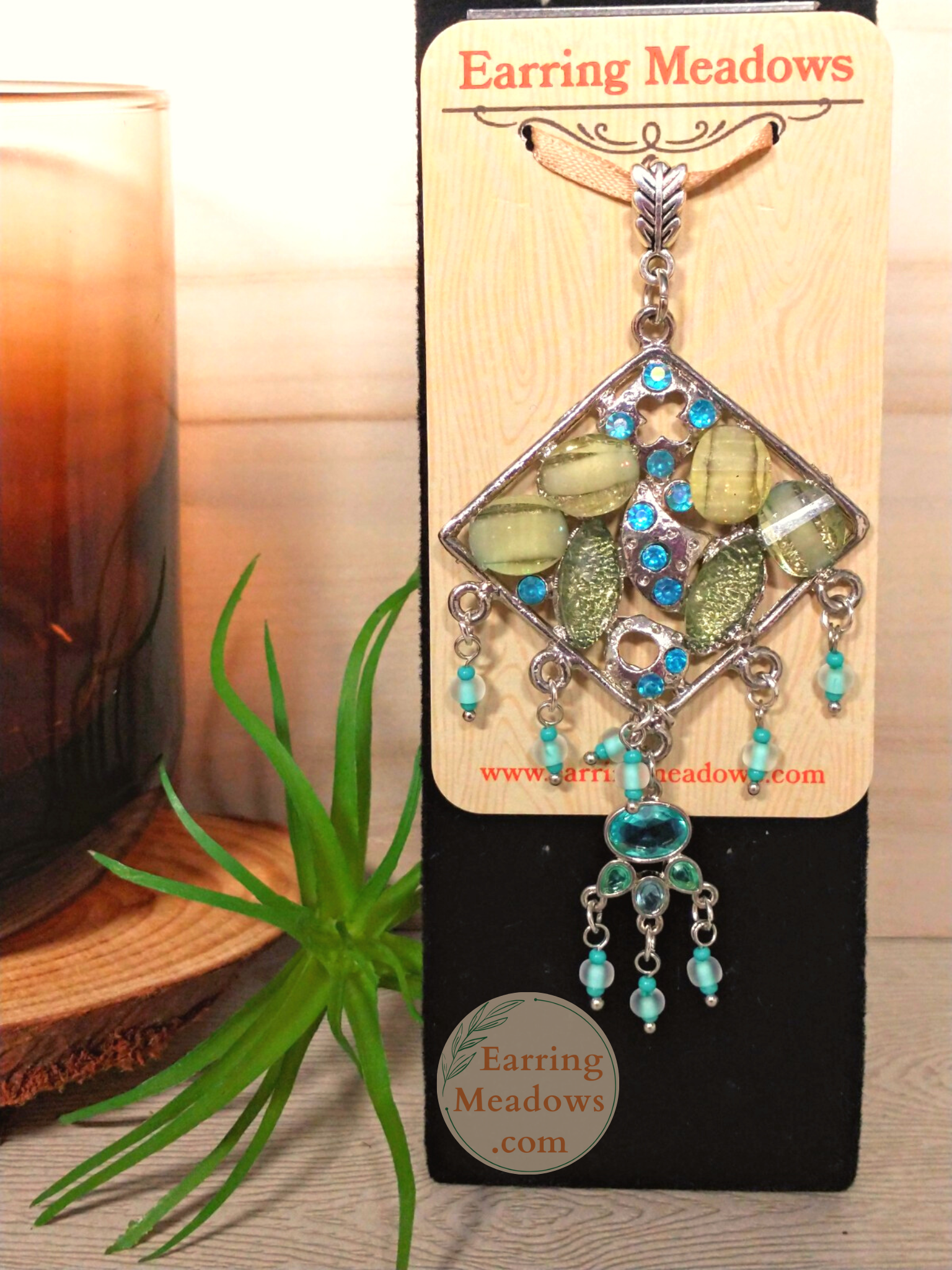 CLOUDLESS PENDANT by Earring Meadows - Green - Blue - Aqua - Modern - NEW RELEASE