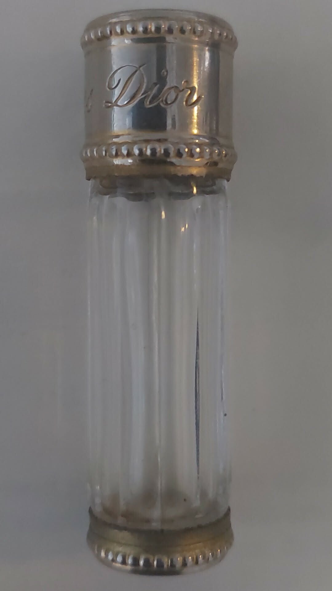 Dior Flacon de Voyage – Argent Côtelé