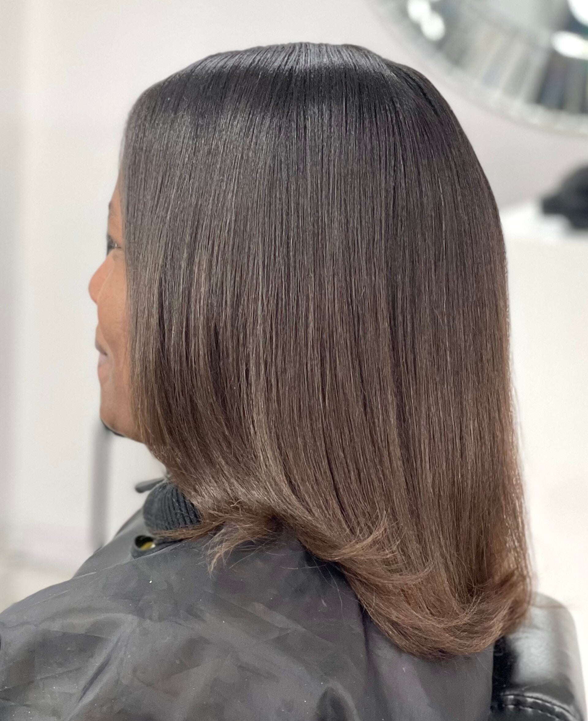 Keratin treatment and silk press for Afro hair Birmingham