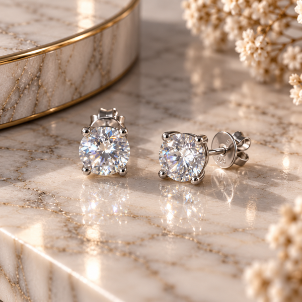 Kolczyki Moissanite Pure