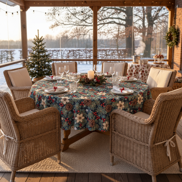 Gobelin - Pines Sapin Kerstkleed Rond