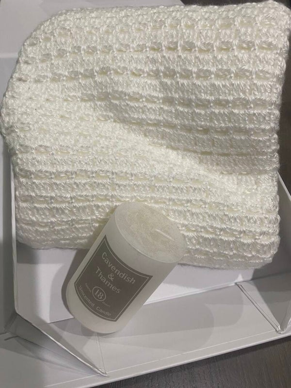 Christening - Boxed Blanket & Candle