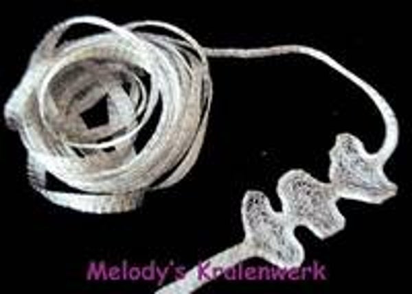 Zilverkleurig Magic Ribbon 6 mm
