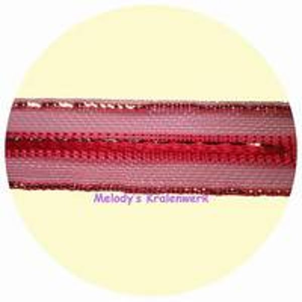 Rood rosetband 15 mm