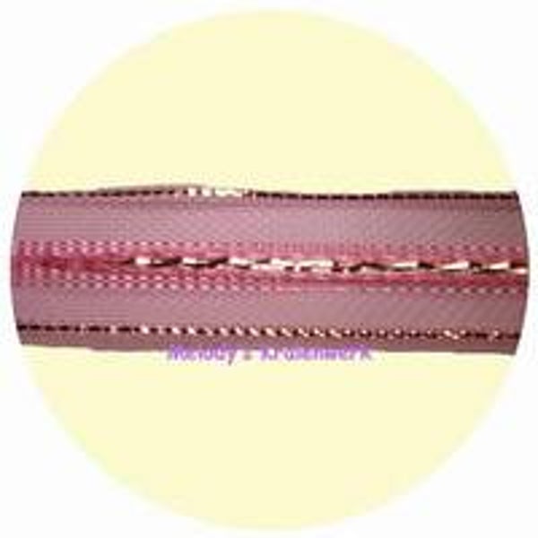 Roze rosetband 15 mm