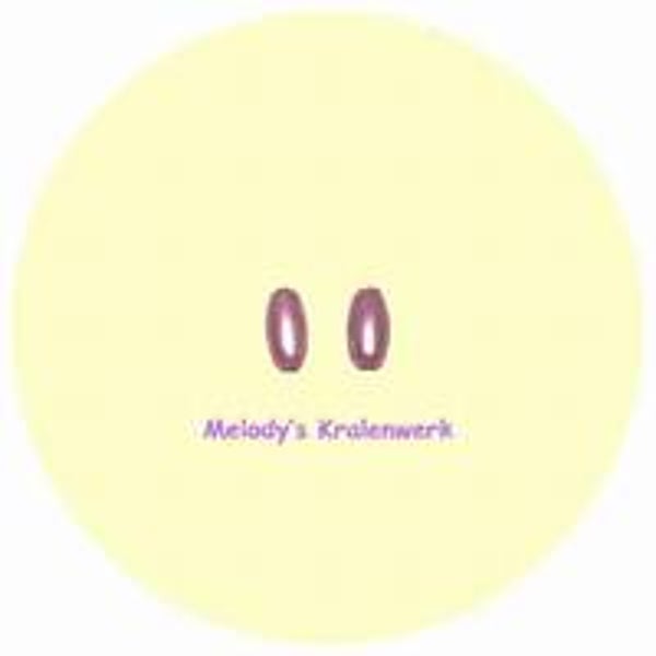 Lila kunststof rijstkorrels 3 x 6 mm - ca 110 st