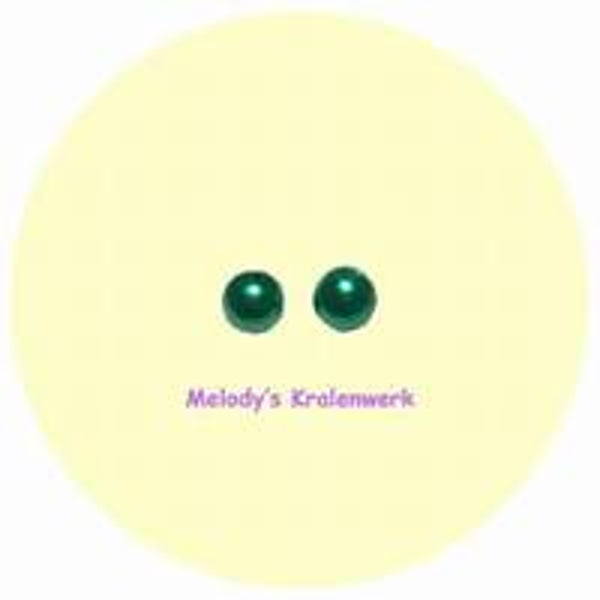 Groene kunststof parels 5 mm - ca 160 st