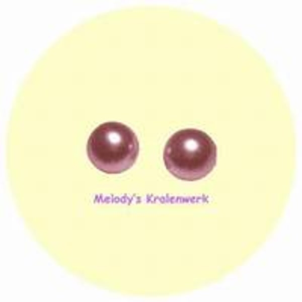 Roze glazen parels 8 mm - ca 75 st