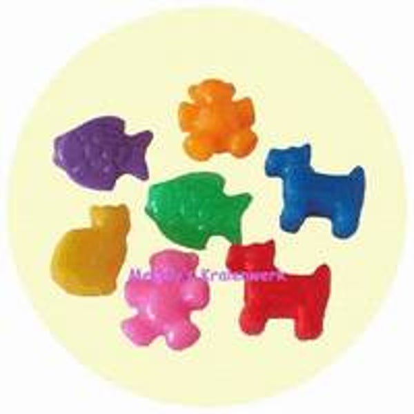 Plastic kinderkralen ca 2 cm - 10 st