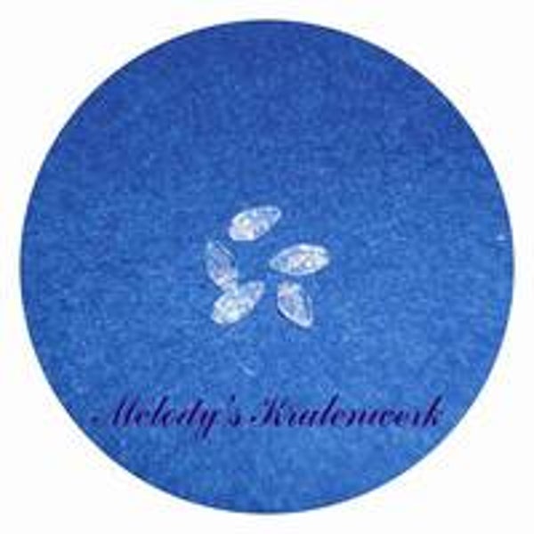 Crystal glazen blaadjes 10 x 5 mm - 10 st