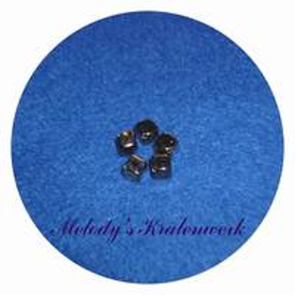 Glazen kubuskralen 6 mm - 10 st