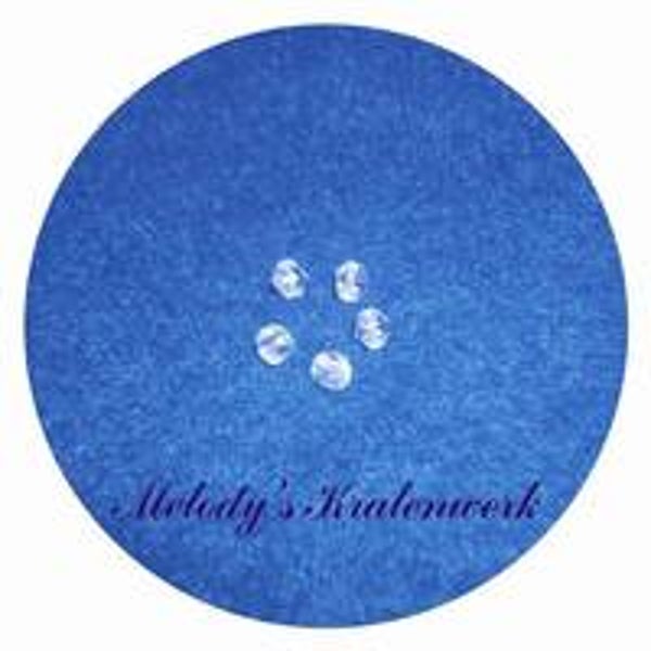 Crystal glaskralen 5 mm - ca 20 st