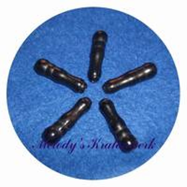 Donker olijfgroene glaskraal 28 x 5 mm - 1 st