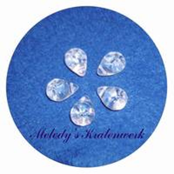 Crystal glasdruppels 10 x 15 mm - 5 st