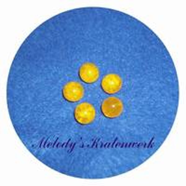 Gele glaskralen 10 mm - 10 st