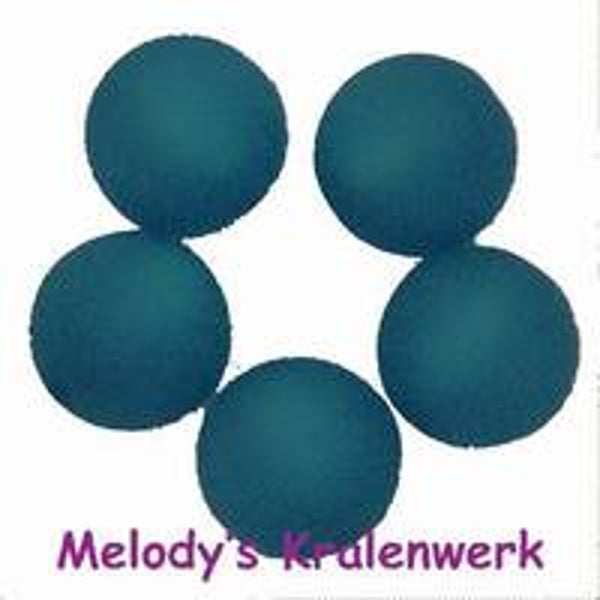 IJzig turkooise kunststof parels 10 mm - ca 5 st