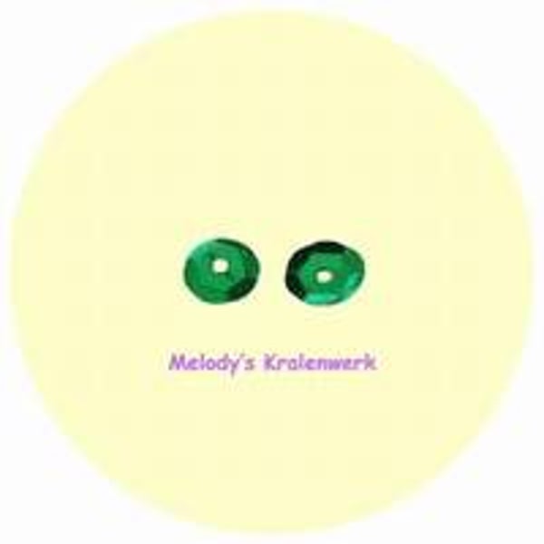 Groene ronde lovertjes 6 mm - ca 5 gram