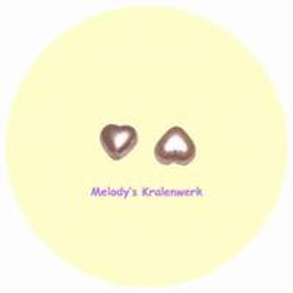 Witte glazen hartjes 6 x 6 mm - ca 50 st