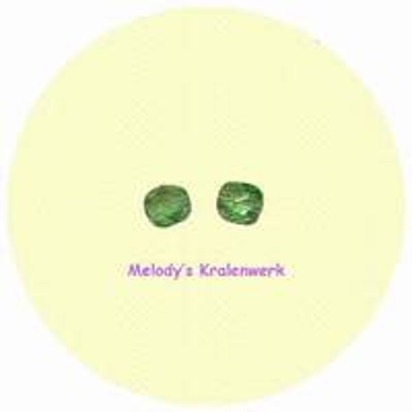 Groene glazen facetkralen 5 mm - ca 50 st