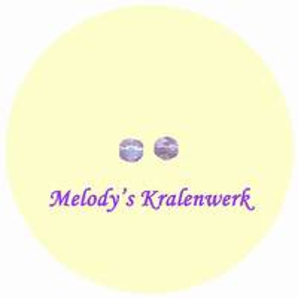 Lila glazen facetkralen 6 mm - ca 50 st